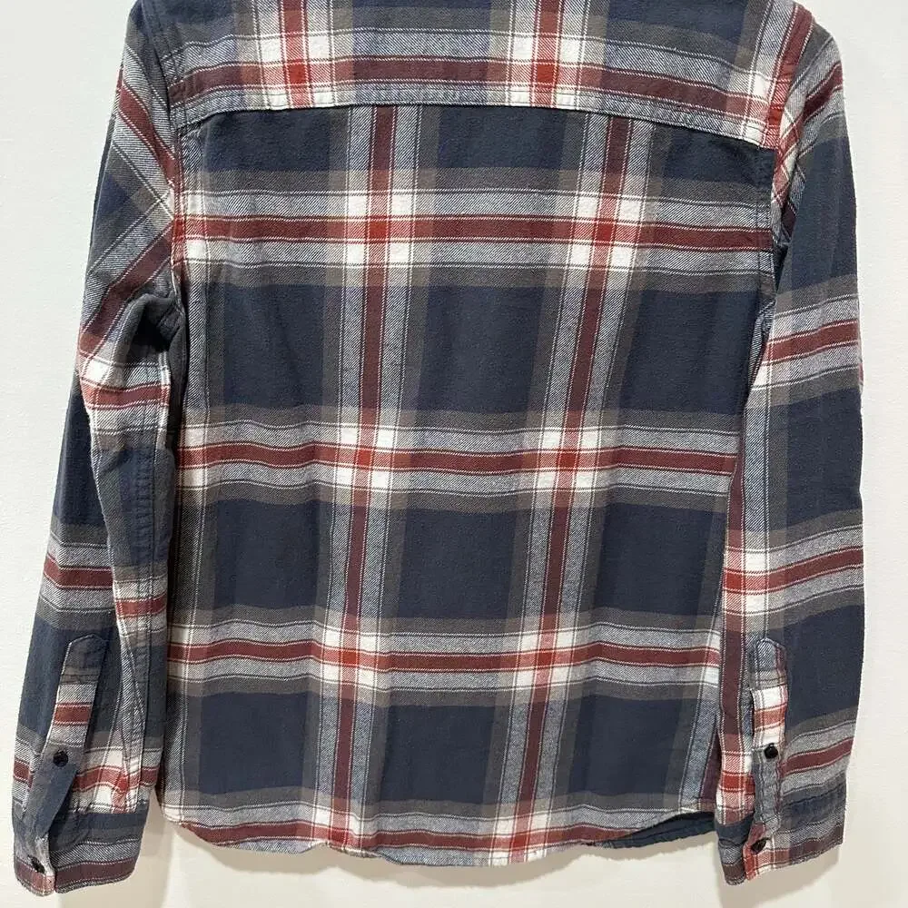 Abercrombie Kids Boys’ Blue, Grey, Red & White Flannel Button Up Shirt 13/14 - Picture 2 of 6